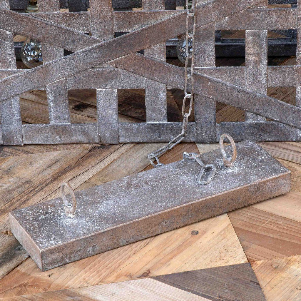 Aged Tobacco Basket Light Fixture