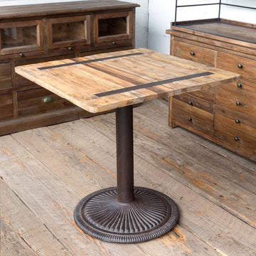 Reclaimed Elm Top Cafe Table