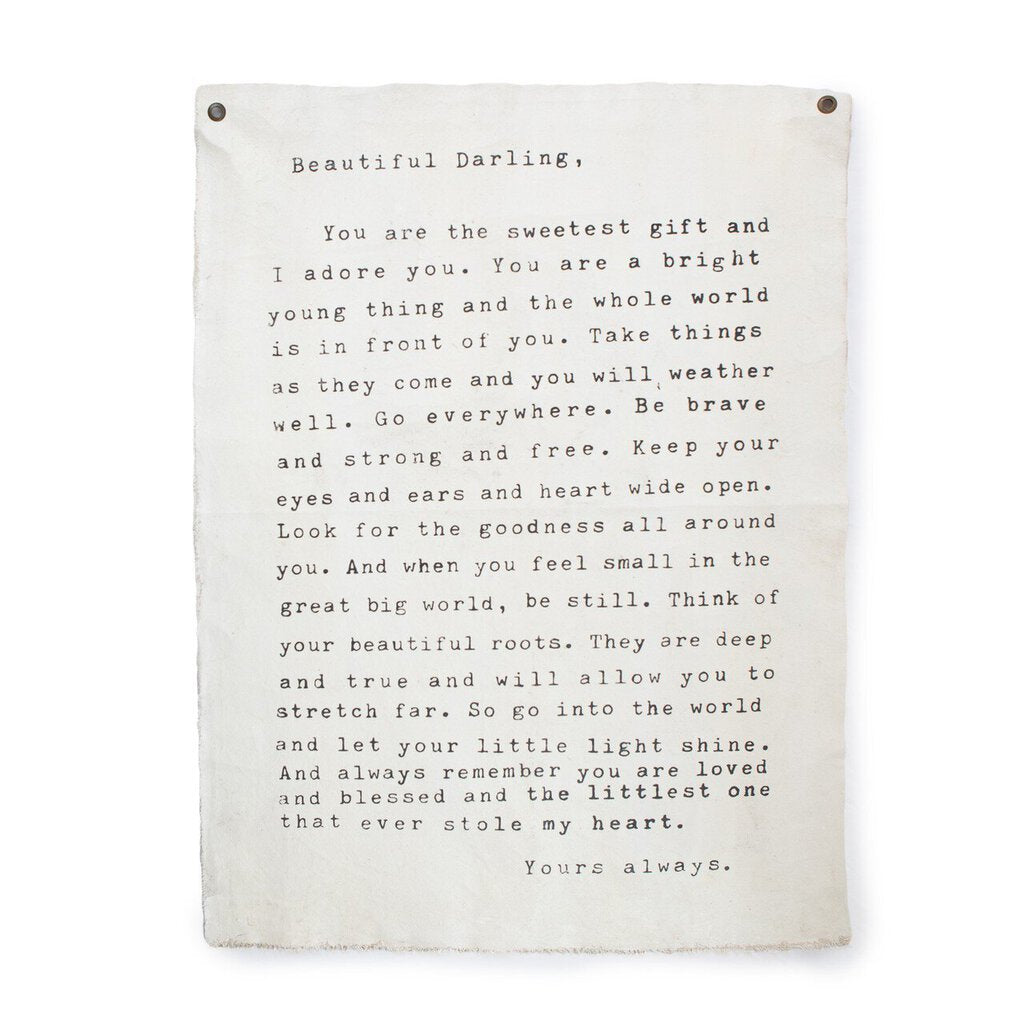 "Beautiful Darling..." Wall Tarp