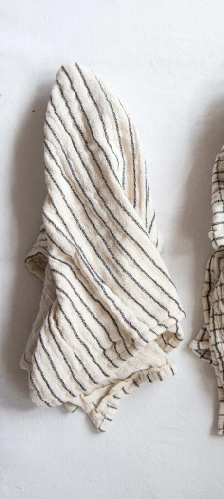 Striped Natural Cotton Tea Towel