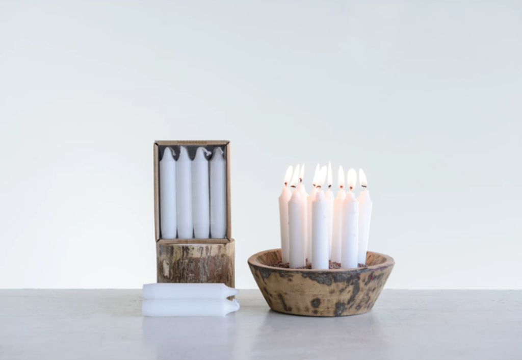 Unscented Short Taper Candles
