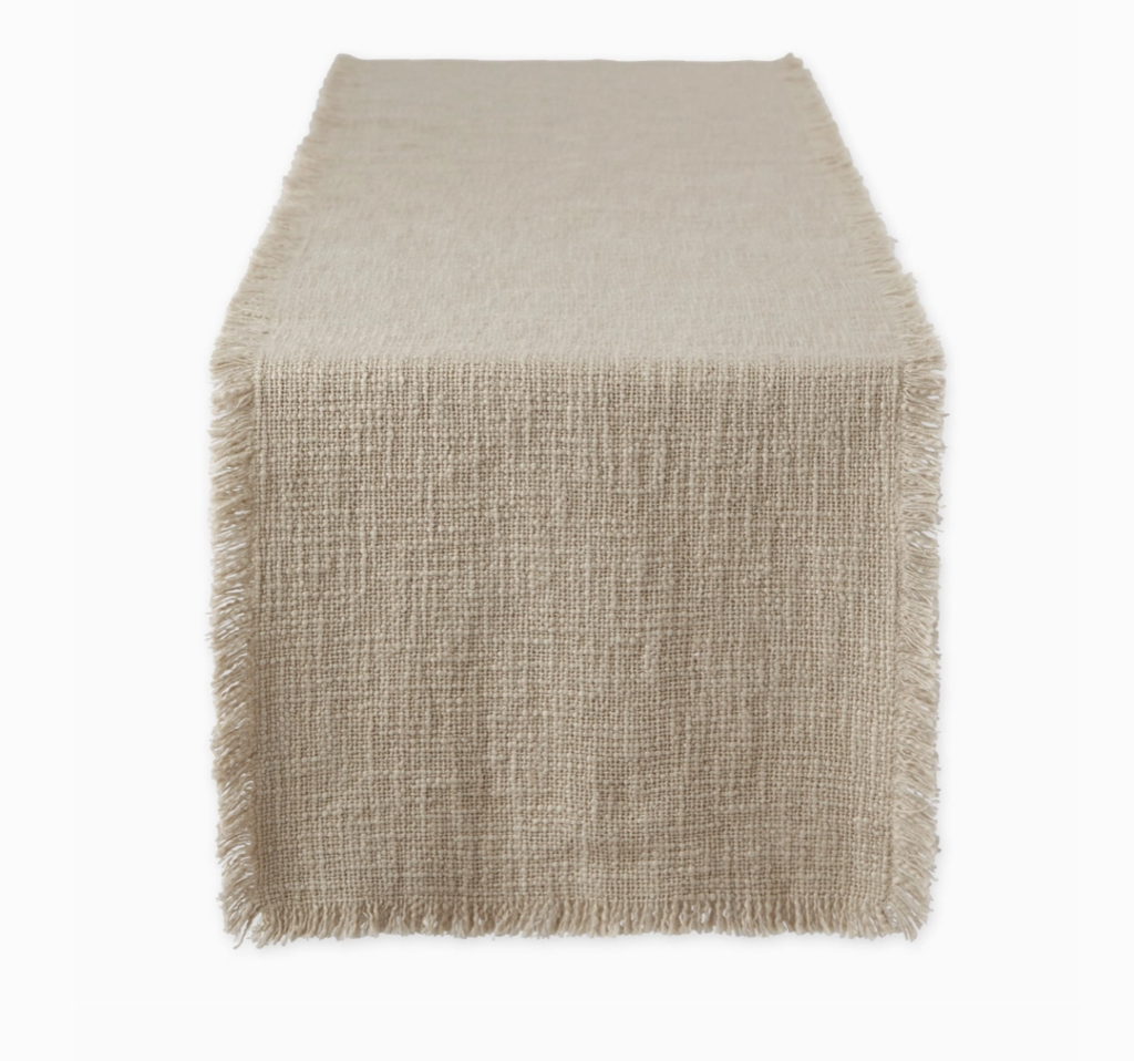 Chino Basket Fringe Table Runner