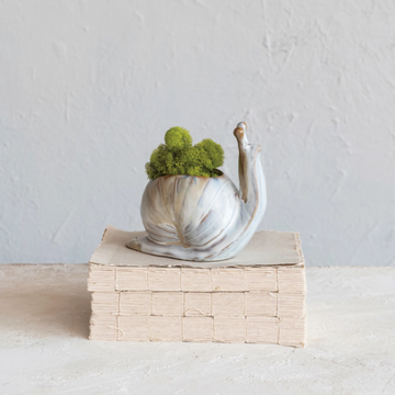 Stoneware Snail Vase