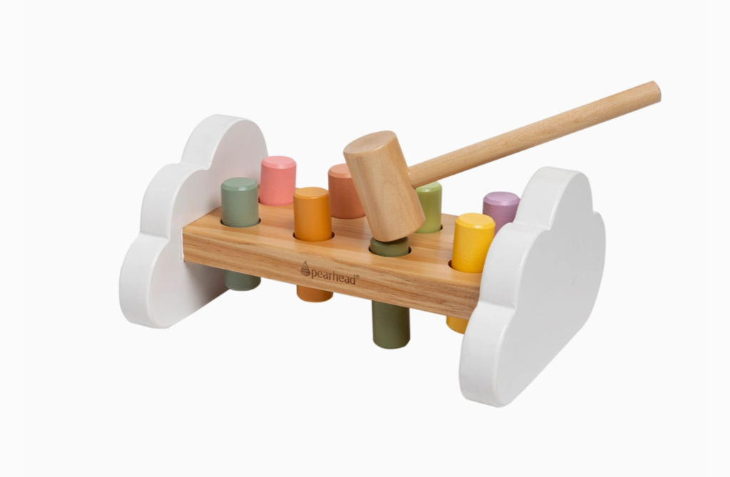 Wooden Hammer Bench Toy Set