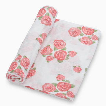 Blooming Elegance Rose Baby Swaddle Blanket