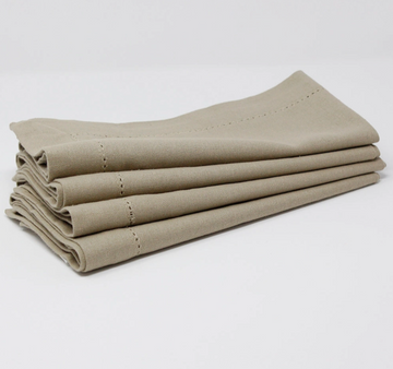 Hemstitch Napkin- Light Taupe