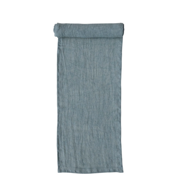 Mint Stonewashed Linen Table Runner