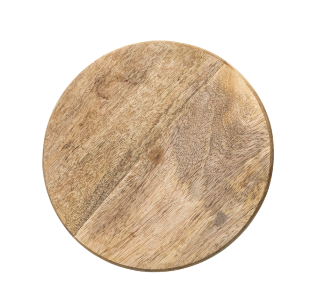 Hand-Carved Mango Wood Pedestal