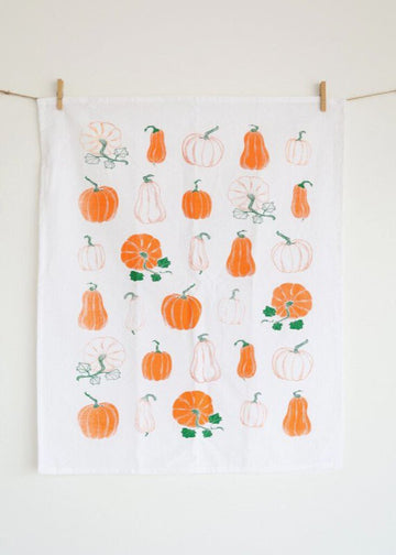 Pumpkin Pattern Tea Towel