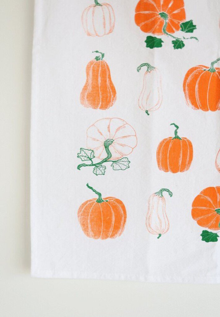 Pumpkin Pattern Tea Towel