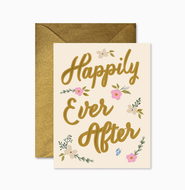 Happily Ever After Wedding Greeting Card