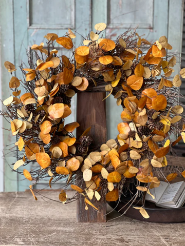 26" Penny Leaf Wreath