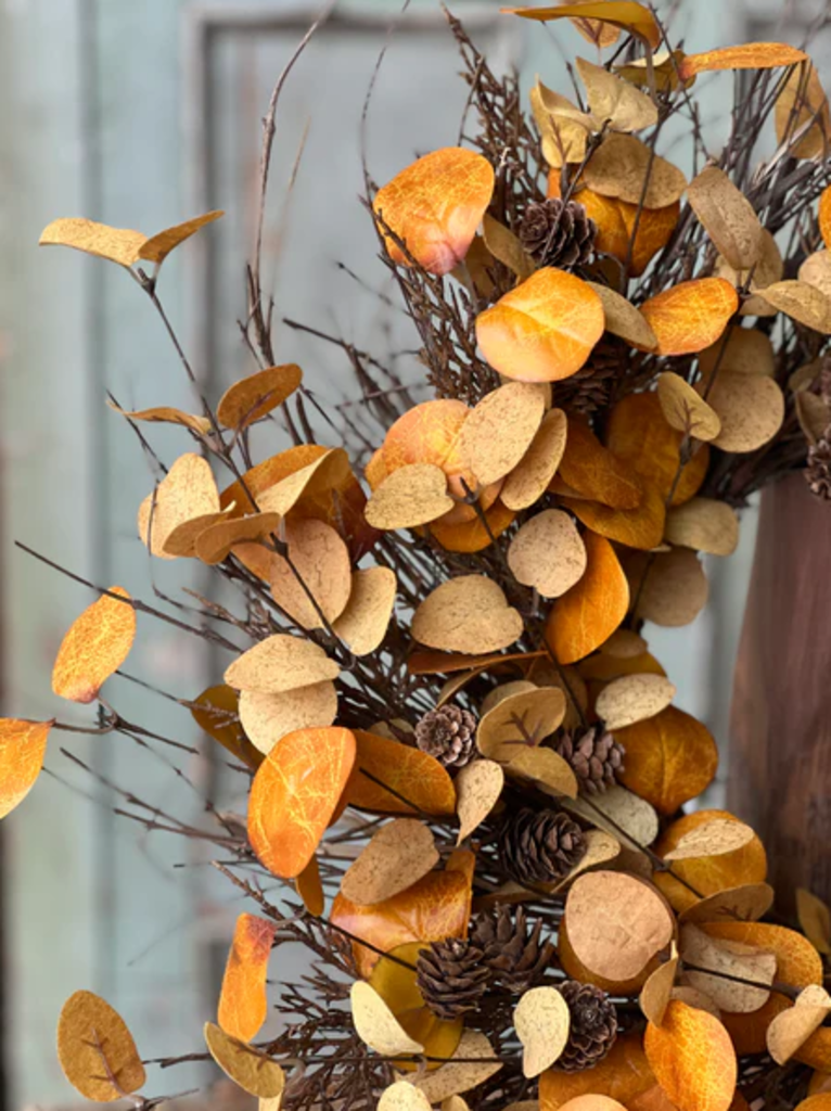 26" Penny Leaf Wreath