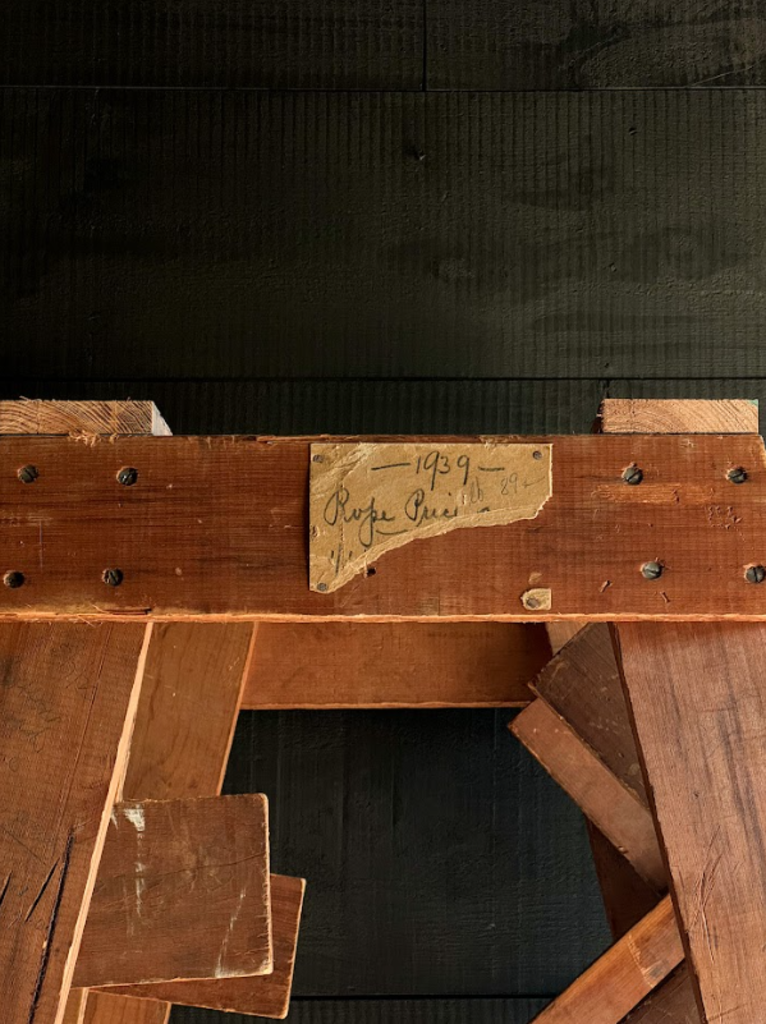 Original 1930s Old Wood Rope Display