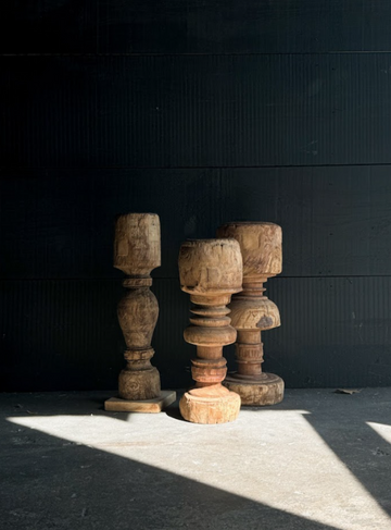 Antique Wooden Candle Stand