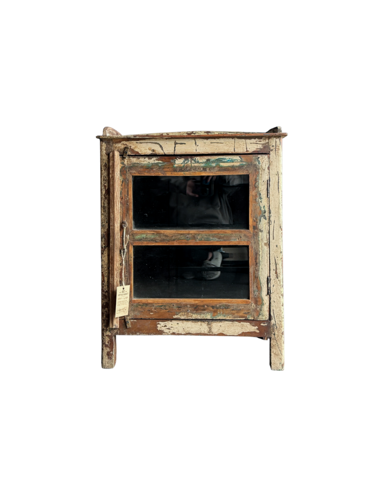 Distressed Wooden Single Door Cabinet