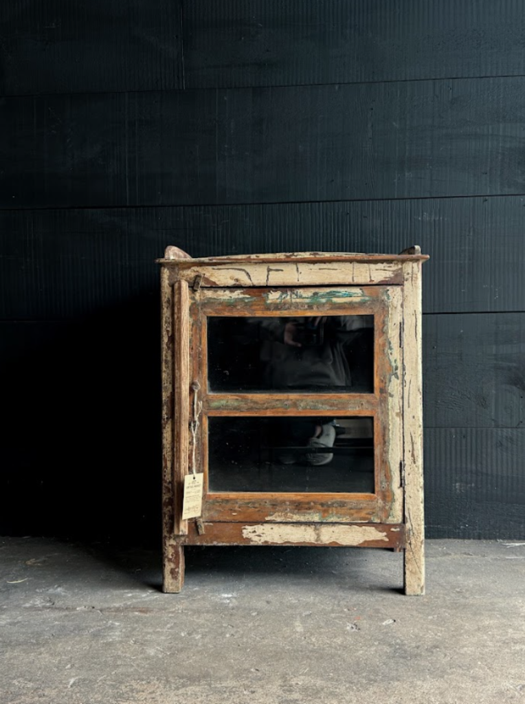 Distressed Wooden Single Door Cabinet