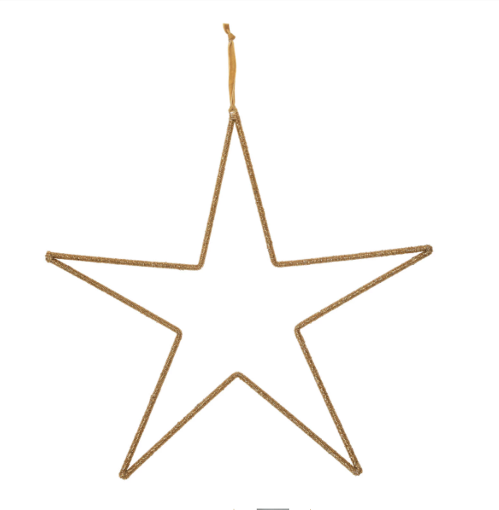 Hanging Metal + Glass Bead Star