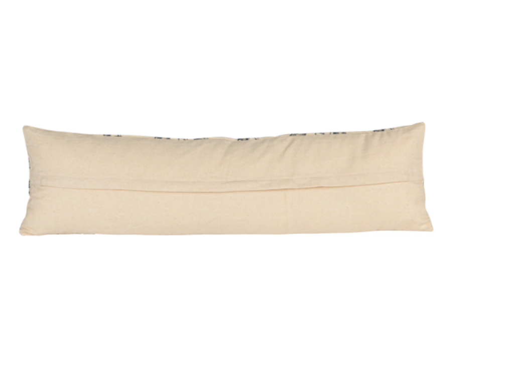 36" Cotton & Linen Printed Lumbar Pillow