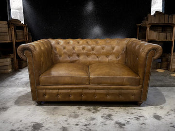 Buffalo Leather Chesterfield Sofa