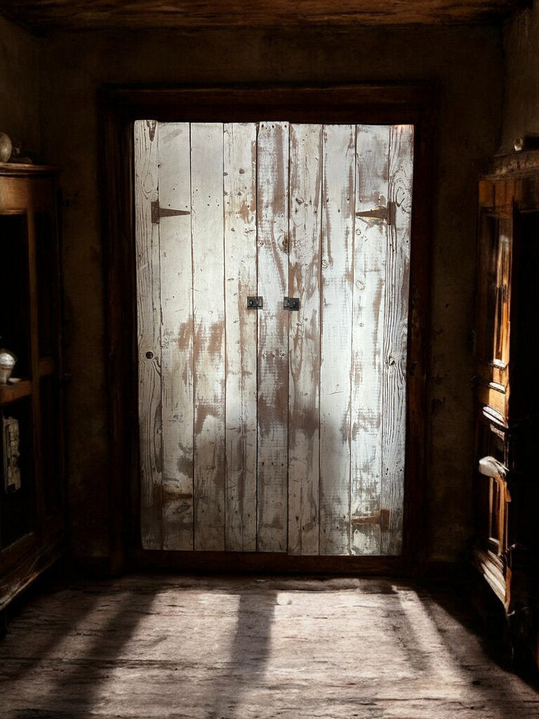 Painted Two-Door Farmhouse Cupboard