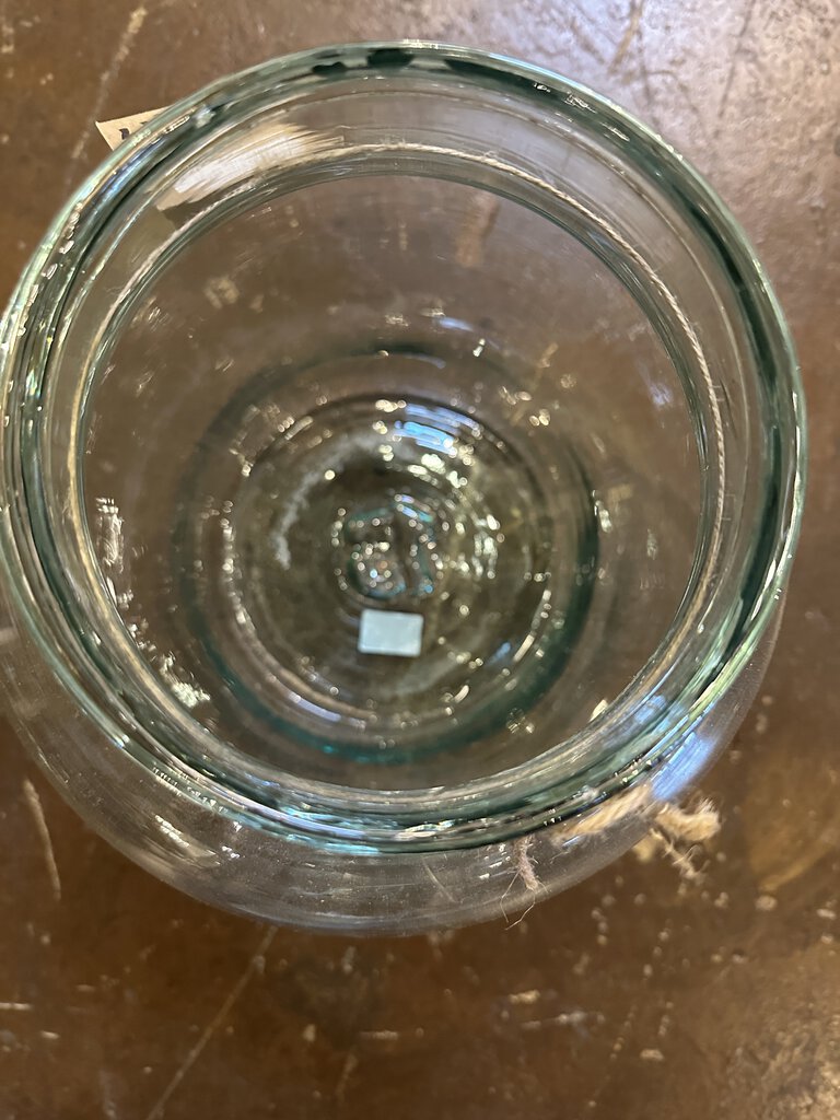 Authentic European Handmade Green Glass Jar