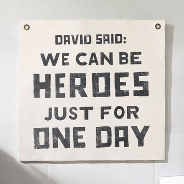 "David Said" Hand-Painted Wall Tarp