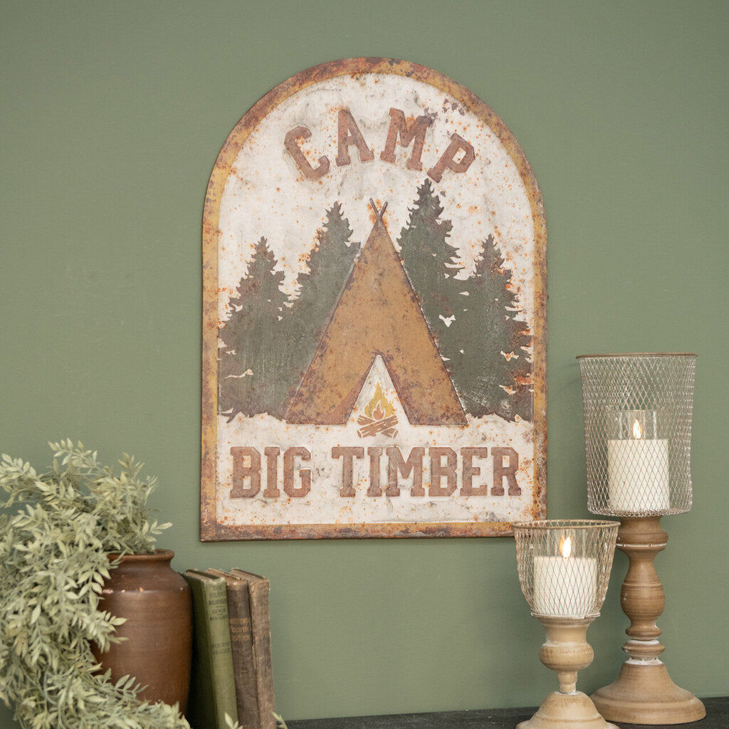 "Camp Big Timber" Metal Sign