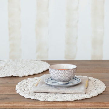 Recycled Cotton Crocheted Placemat