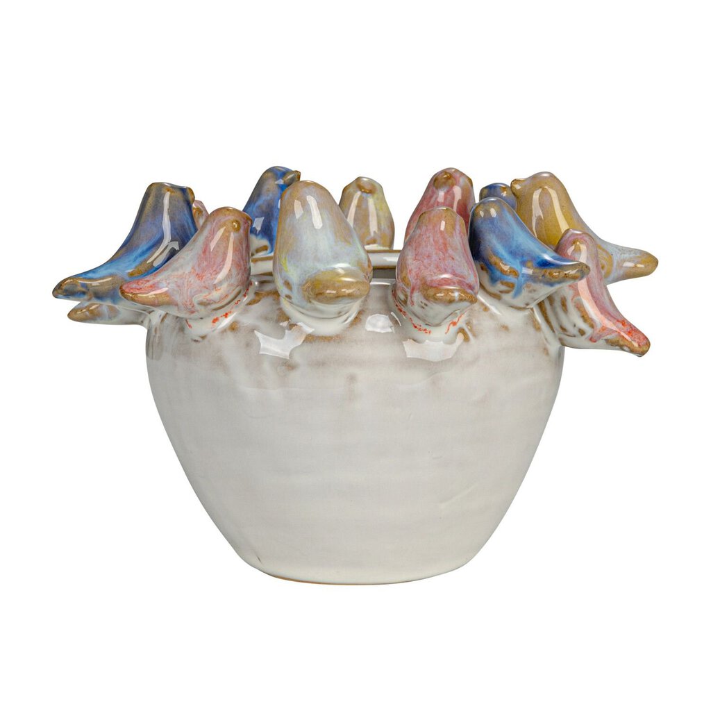 Birds on Rim Planter