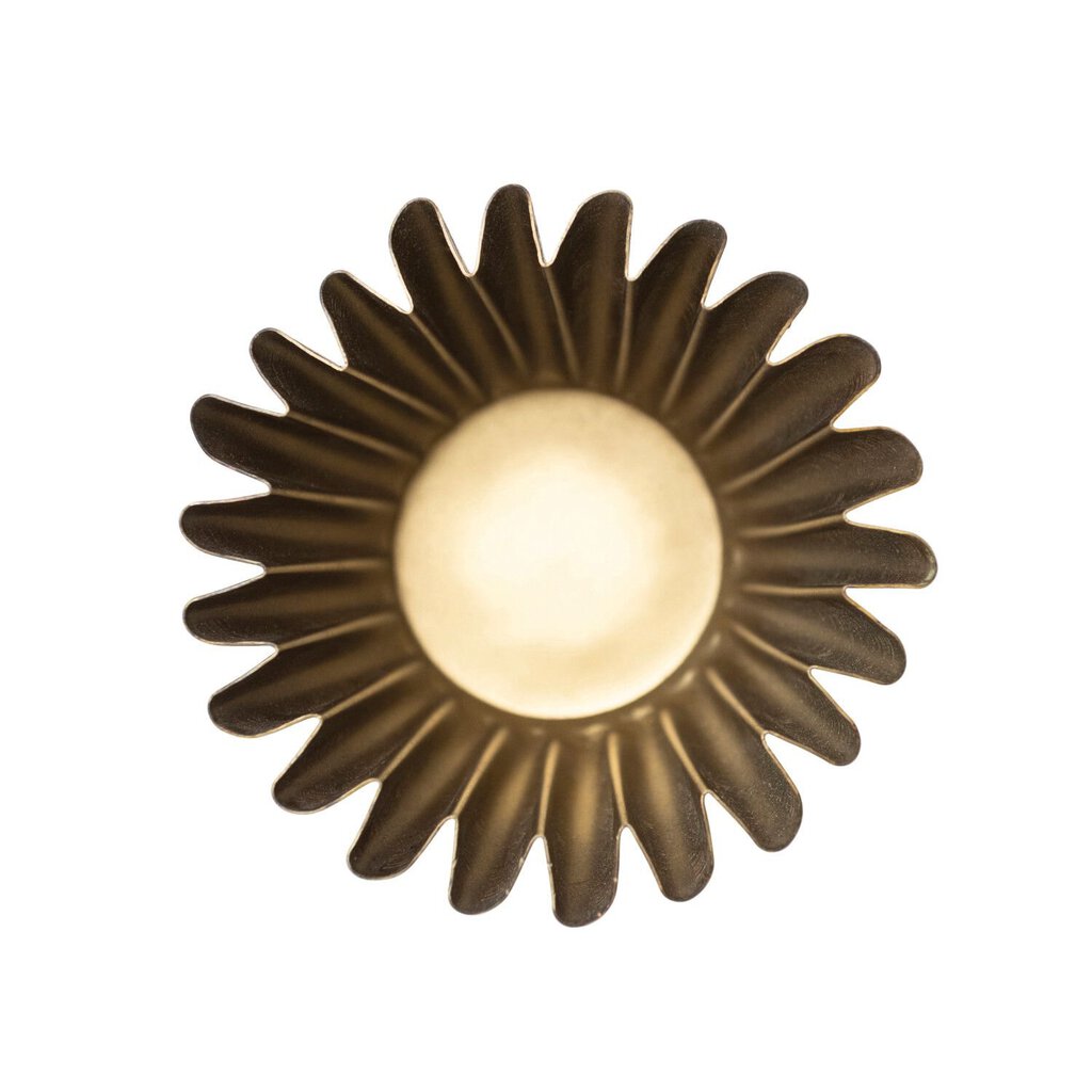 Fluted Metal Brass Planter