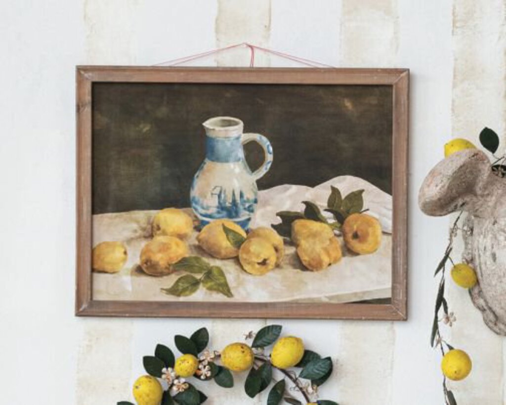 Wood-Framed Lemons + Pitcher