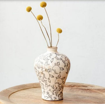 Heirloom Floral Plum Vase