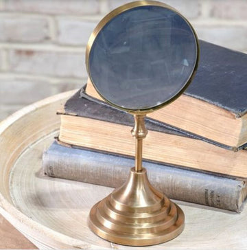 Brass Standing Magnifying Glass