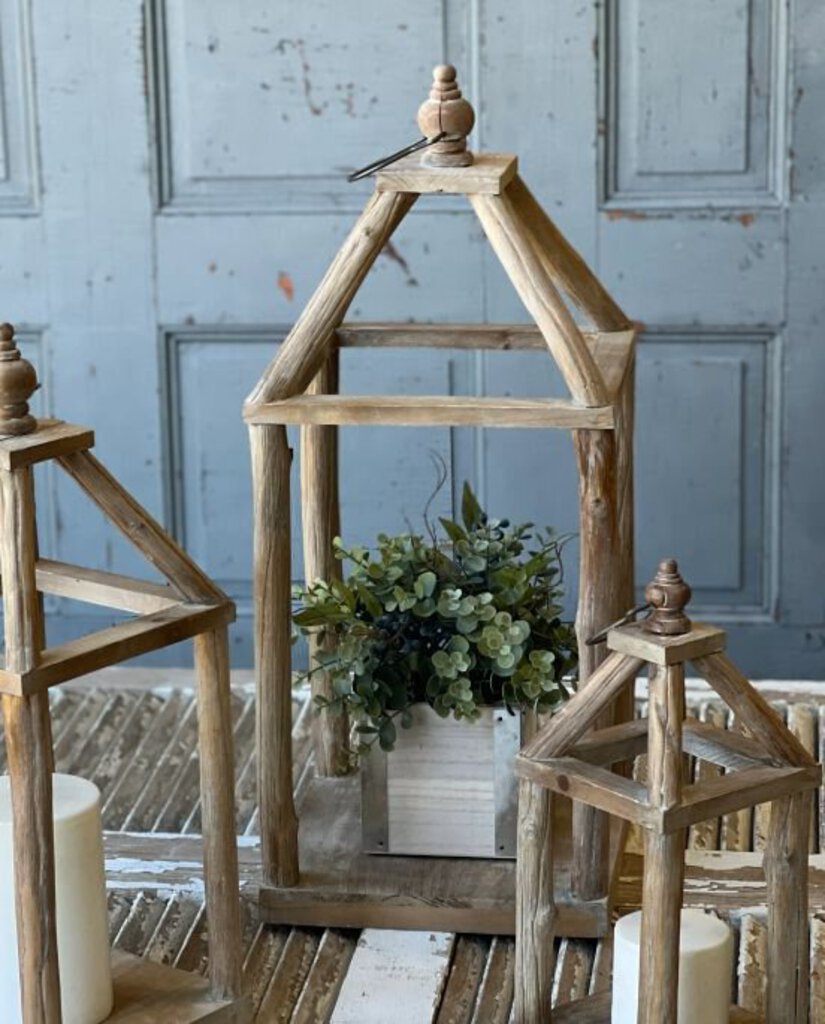 Distressed Wood Lantern