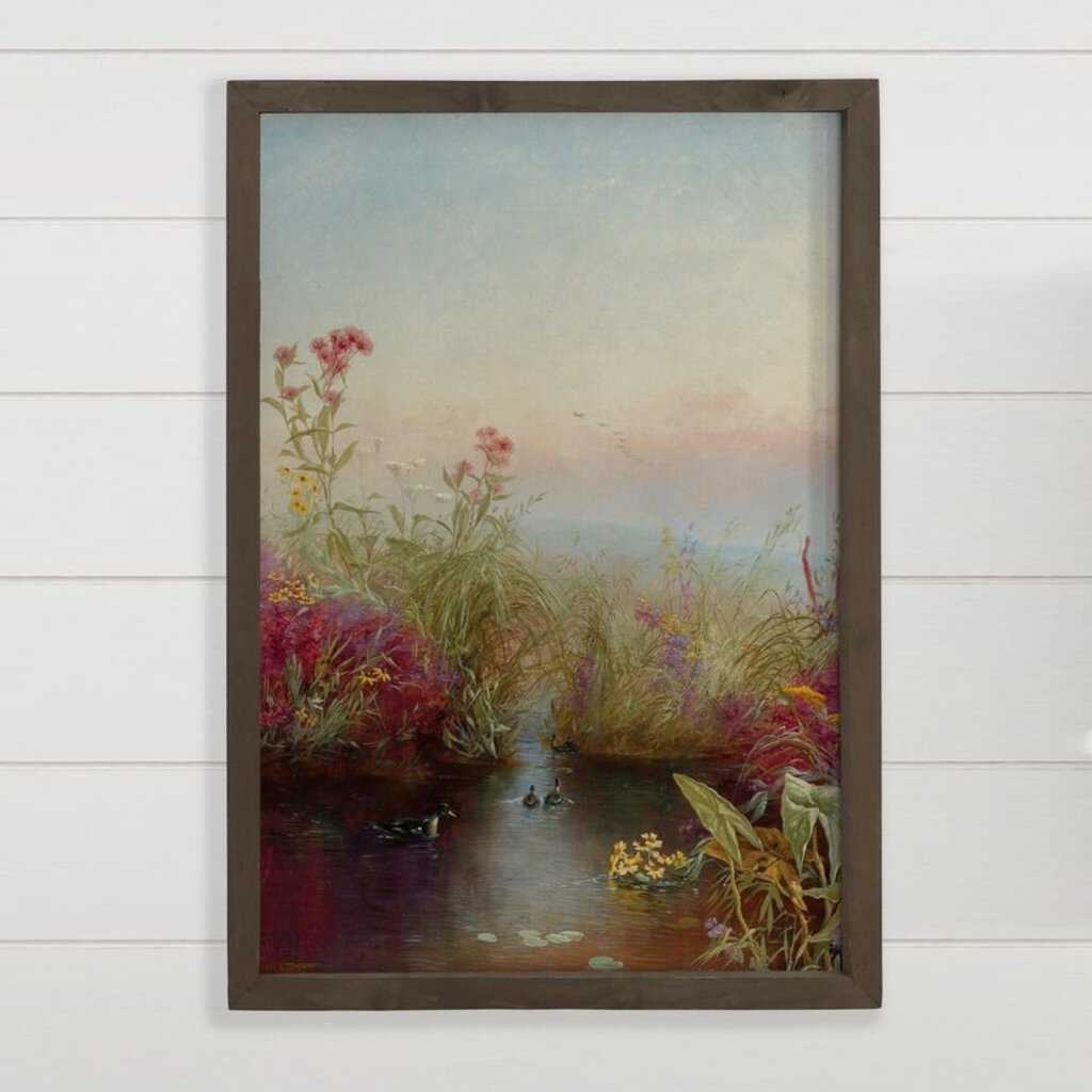 Gorgeous Framed Blooming River Flowers