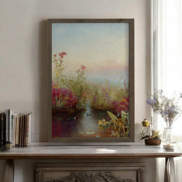 Gorgeous Framed Blooming River Flowers