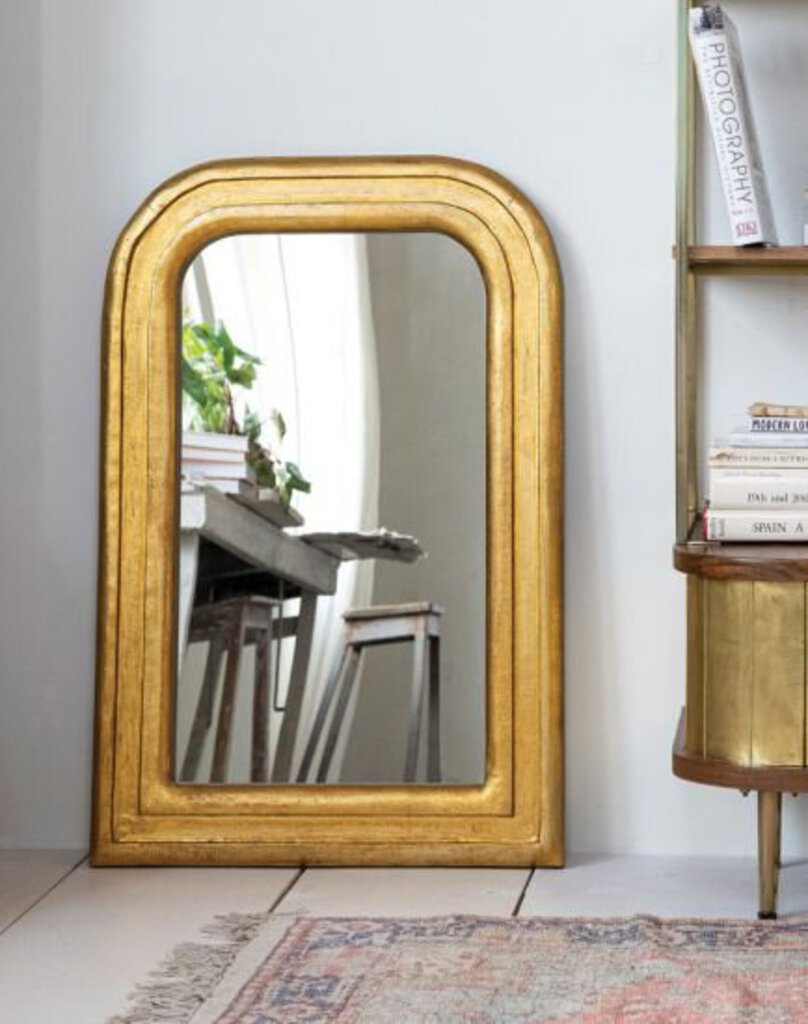 Aged Gold Arched Mirror