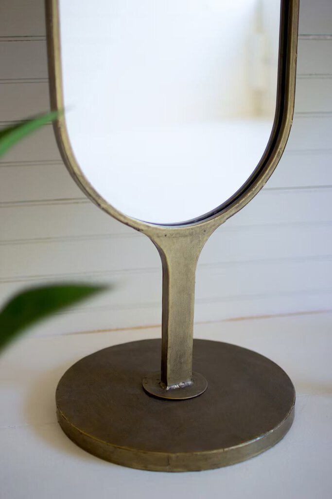 Antique Brass Floor Mirror