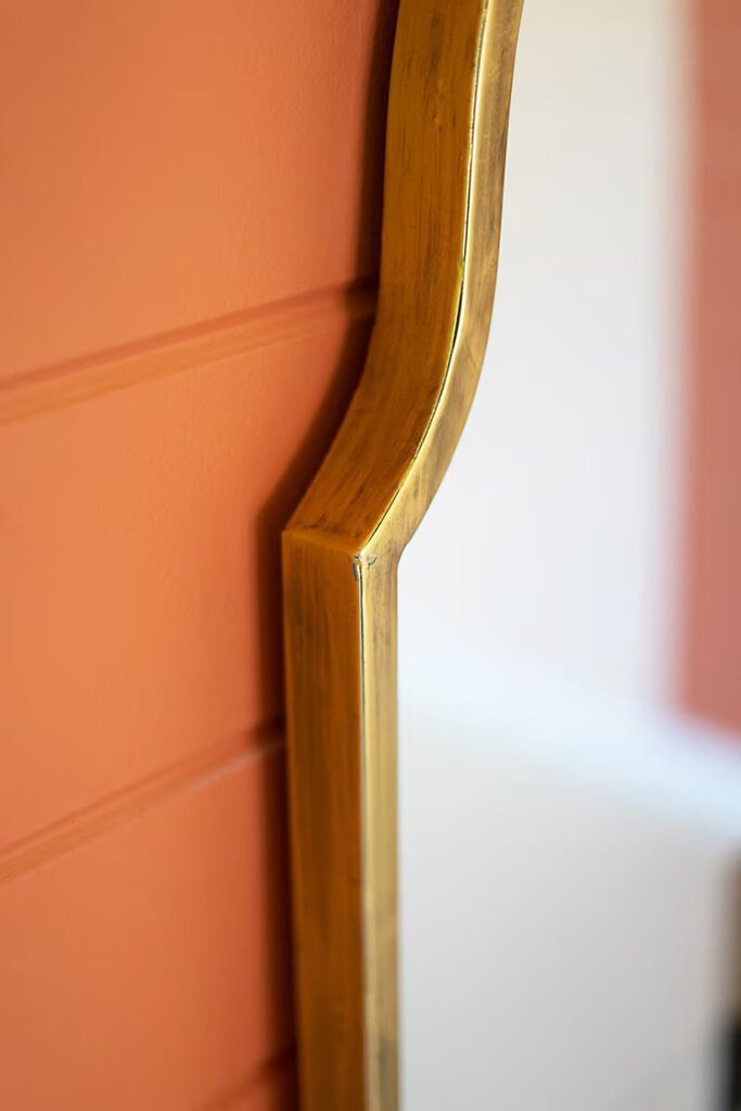 Arched Brass Mirror
