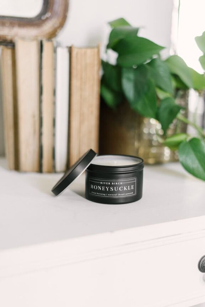 Honeysuckle Black Soy Tin Candle