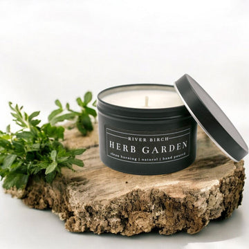 Herb Garden Black Soy Tin Candle