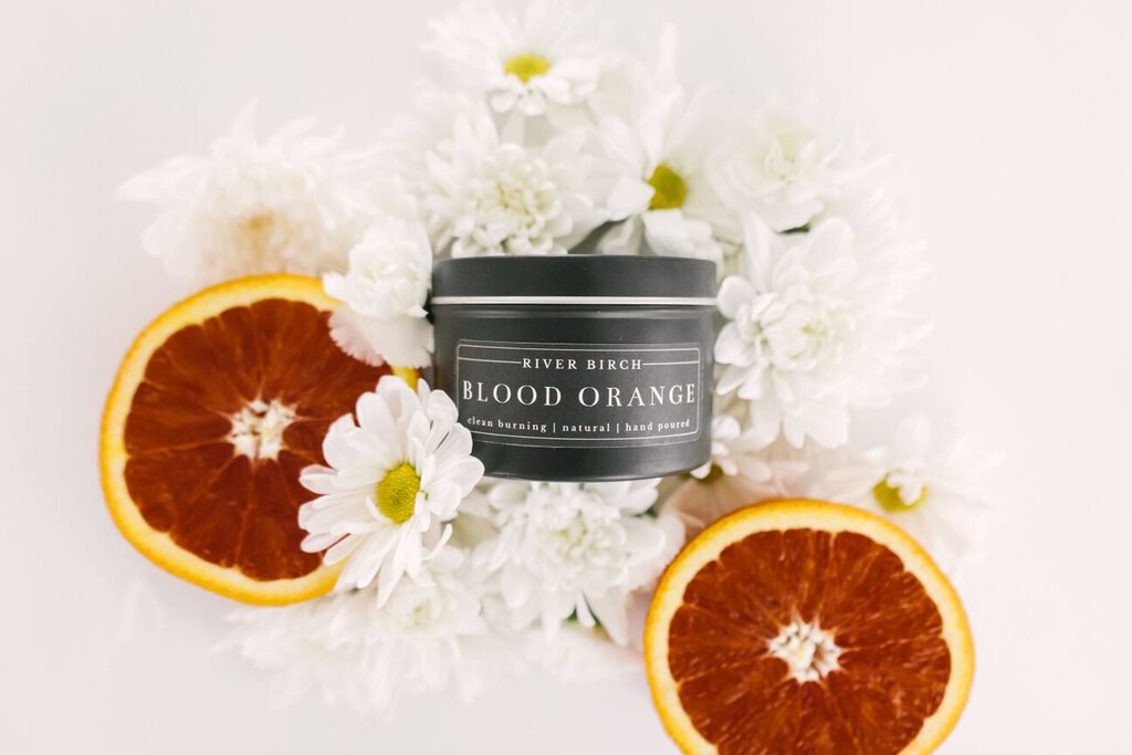 Blood Orange Black Tin Soy Candle