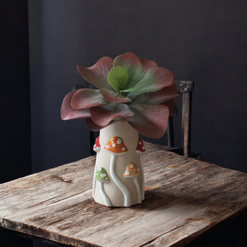 Adorable Ceramic Mushroom Vase