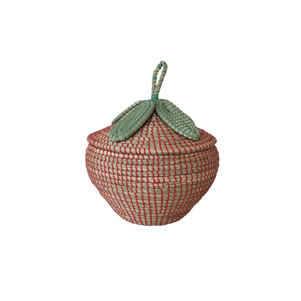 Hand-Woven Seagrass Strawberry Basket