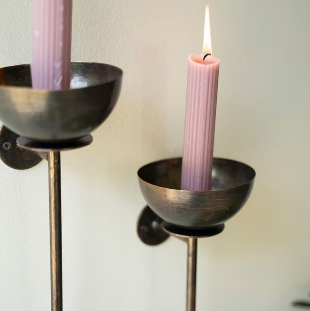 Metal Wall Taper Candle Holder
