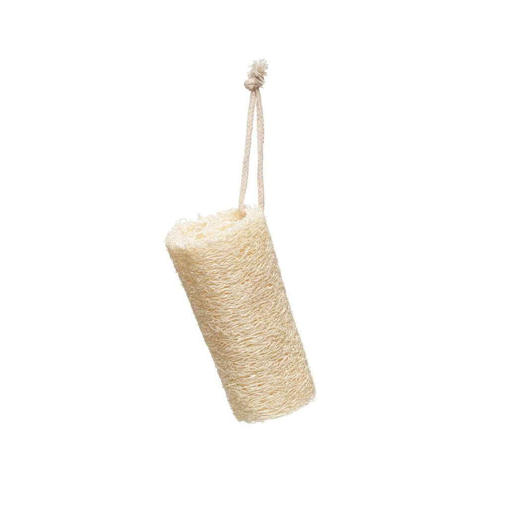 Natural Loofa Brush w/ Cotton Rope Hanger