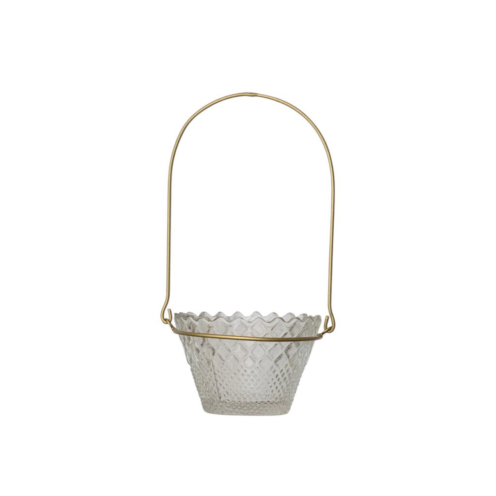 Pressed Glass Votive Holder