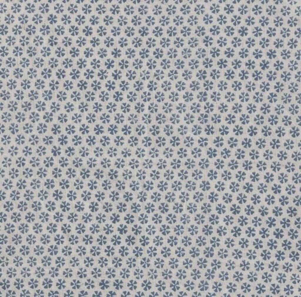 French Country Blue Block Print Napkin