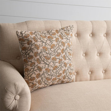 Yellow Dandelion Block Pillow